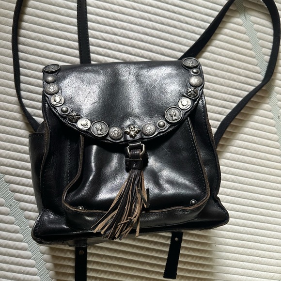 Patricia Nash Black Backpack with Silver Details - Picture 1 of 4